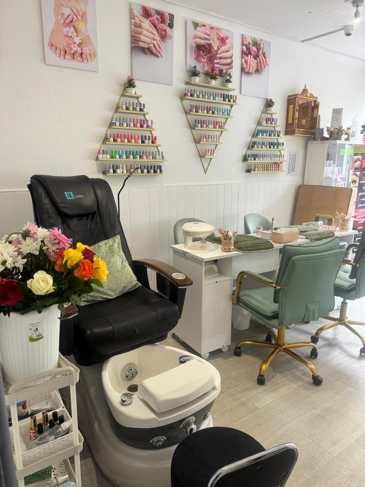 Pedicure area inside MJ Beauty & Brows